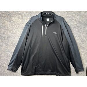 Callaway 1/4 Zip Golf Pullover Shirt Mens Adult XXL Gray Black Gray Lightweight
